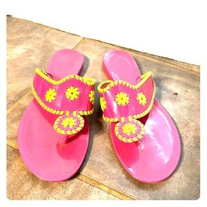 Jack Rogers size 11 pink and green sandal